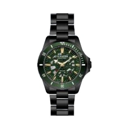 U.S Master Polo Club USM-FB09-BK-GN Green Skeleton Dial Design Men Watch 